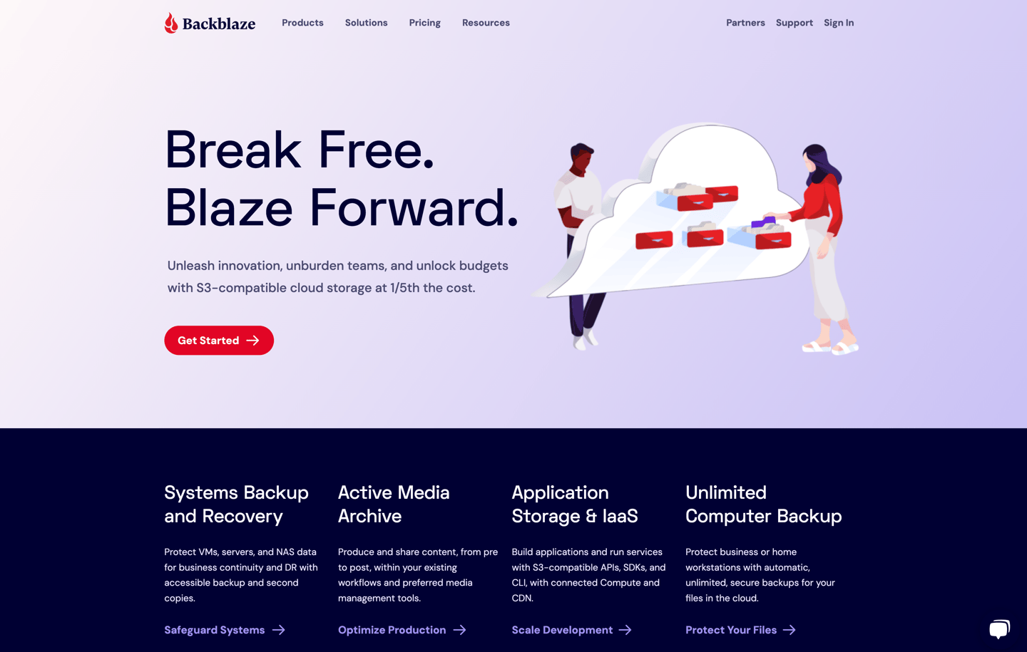 Backblaze Homepage