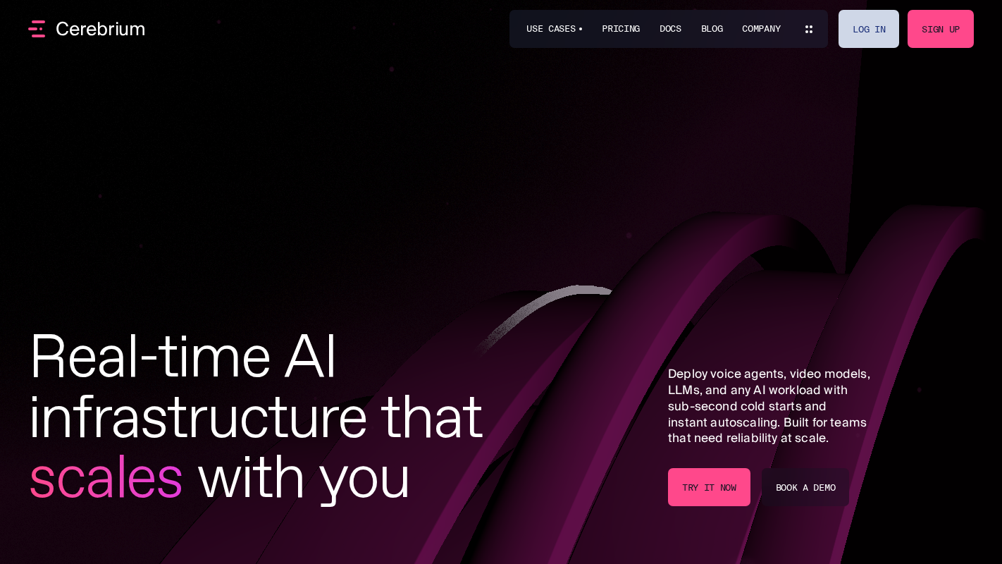 Cerebrium Homepage