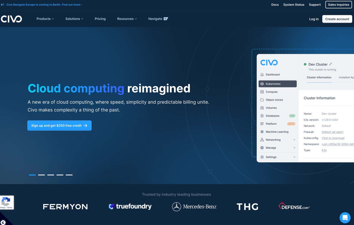 Civo Homepage