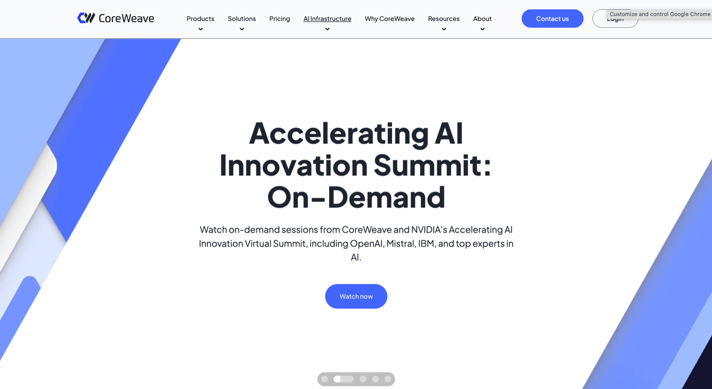CoreWeave Homepage