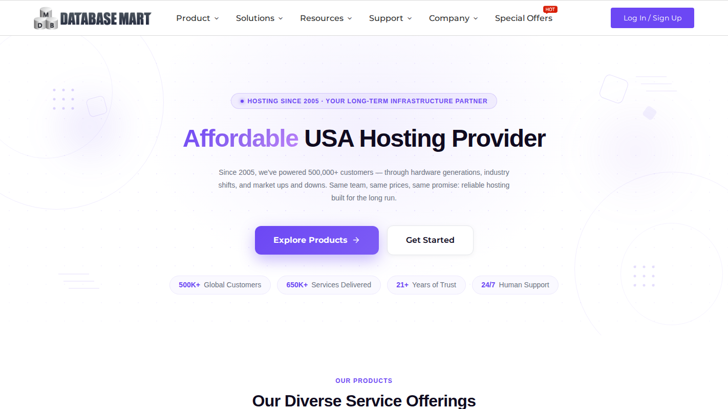 Database Mart Homepage