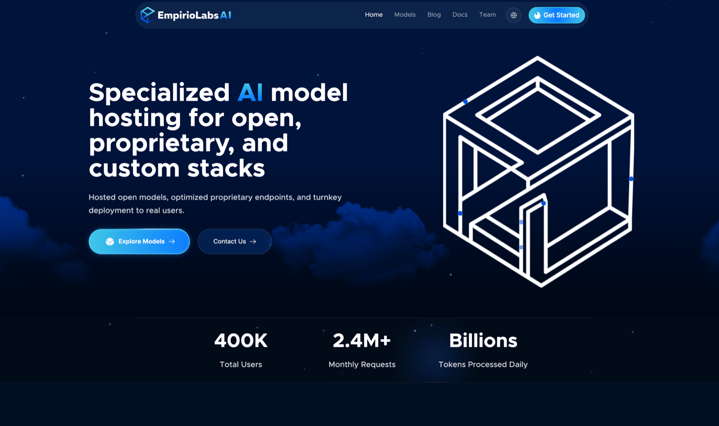 EmpirioLabs AI Homepage