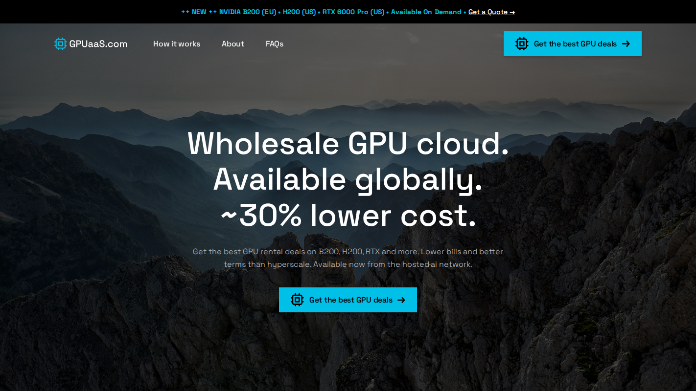GPUaaS Homepage