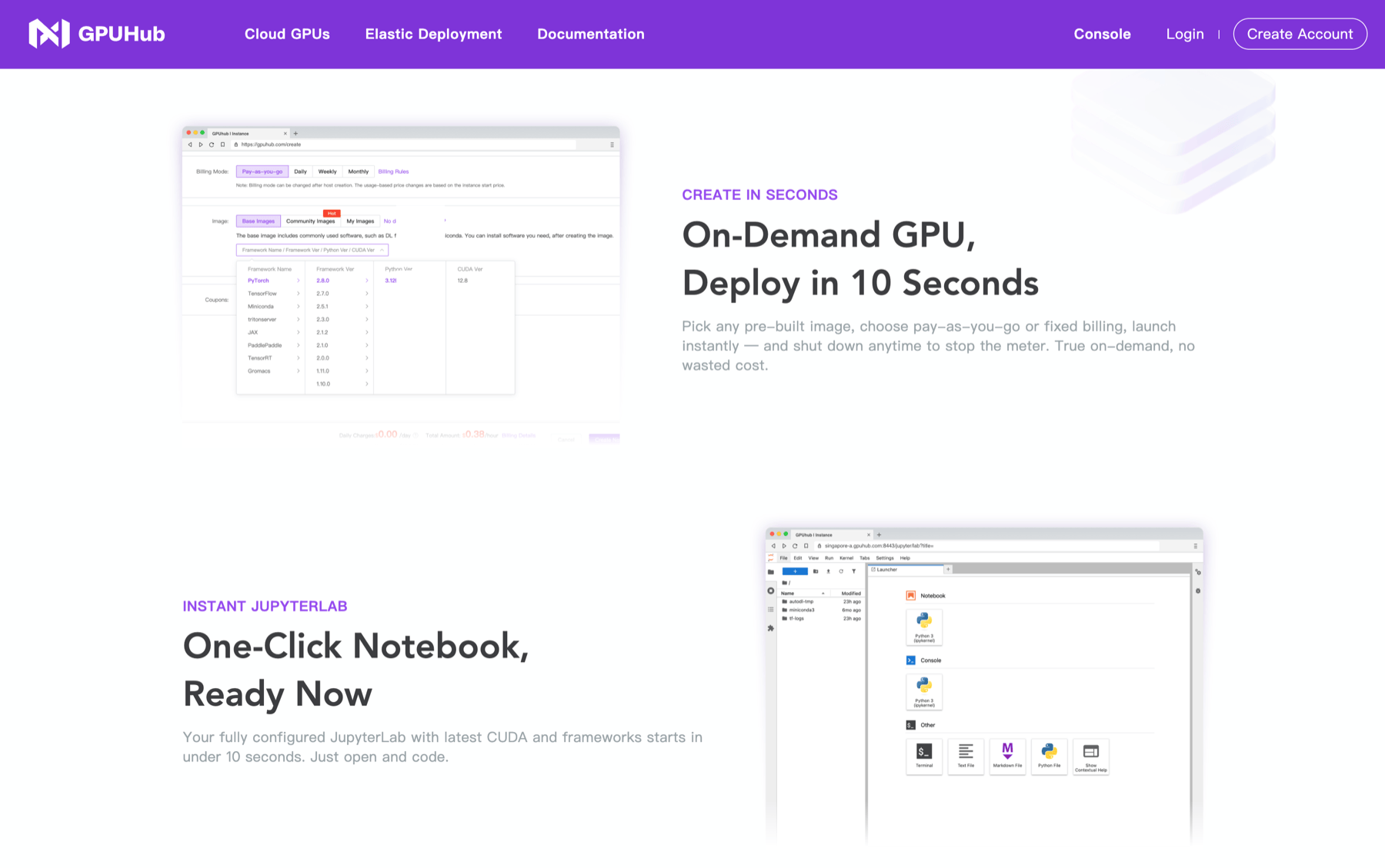 GPUhub Homepage