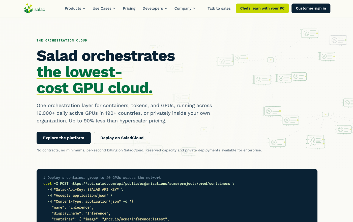 Salad homepage