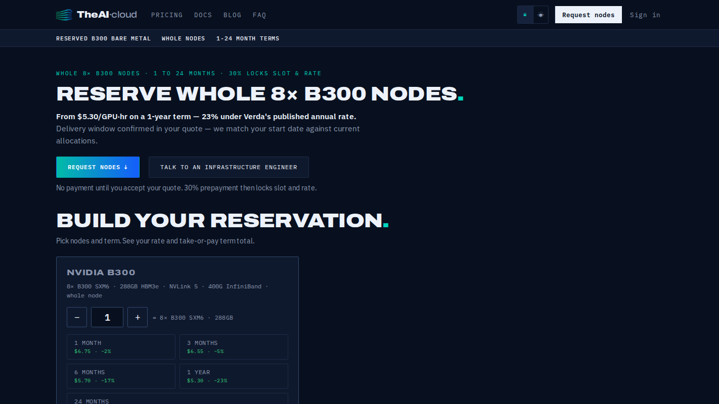 TheAI Cloud Homepage
