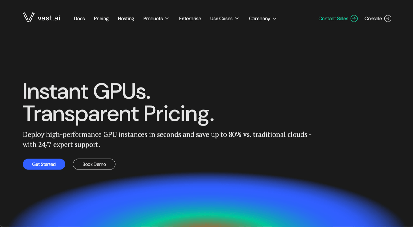Vast.ai Homepage