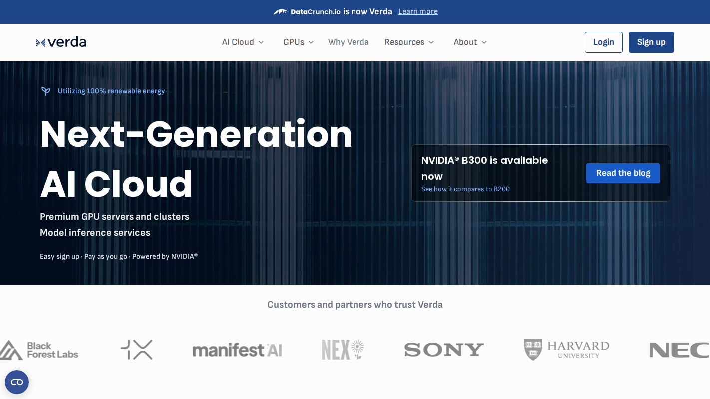 Verda Homepage